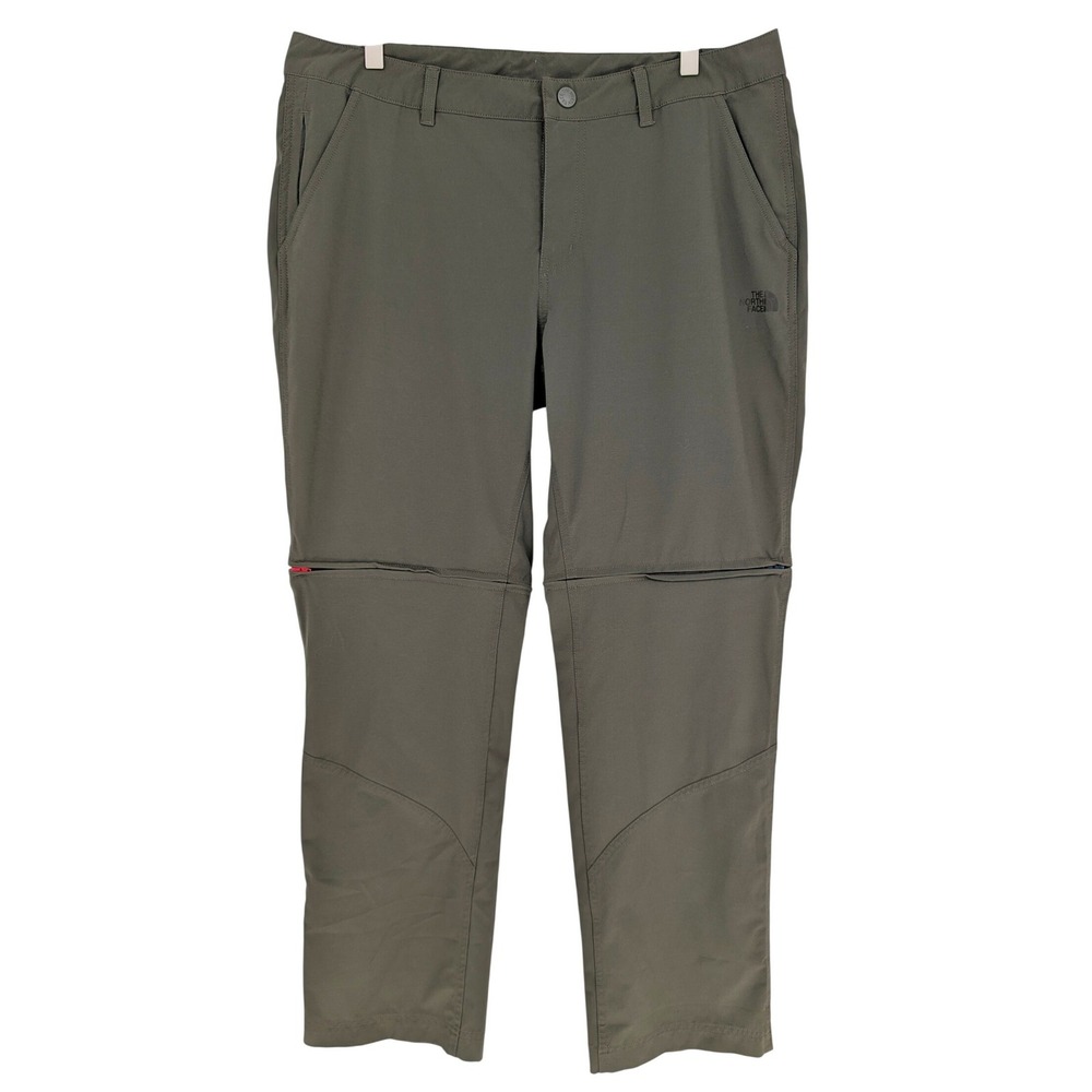 The North Face Convertible Hiking Pants Women 14 Short Olive Green Utility Tech